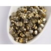 4x6mm Pellet Čehu stikla pērles Transparent Crystal Amber Gold 50gab.